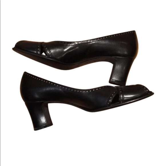 Franco sarto peep toe heels in black - Picture 1 of 7